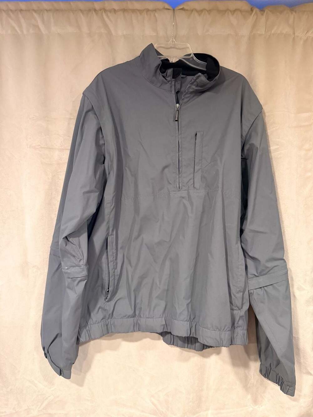 Walter Hagen Golf Convertible Quarter-Zip Windbreaker Jacket Grey XL
